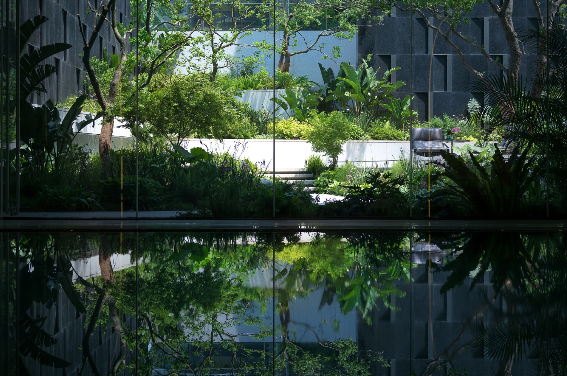 元庐镜面水景